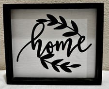 Small HOME Sign Farmhouse Style Home Wall/Table Decor 9.875 x 8.25 inches