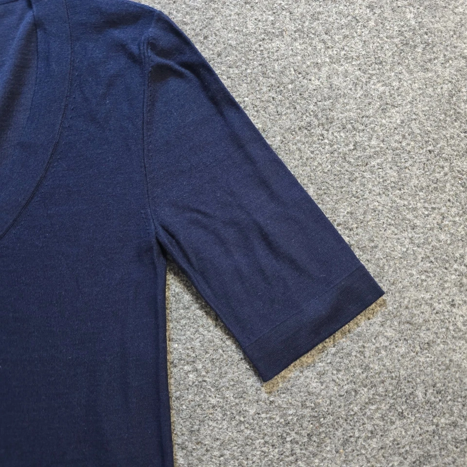 Женский свитер Narciso Rodriguez маленький синий шелковый кардиган легкая капсула - Изображение 3 из 4