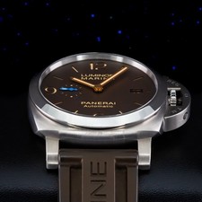 Panerai Luminor Marina 1950 3 Days Automatic 44mm Titanium Brown Dial PAM01351 11