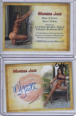 Marissa Jade Signed & Kissed Trading Card #016 Mob Wives VH1 Below the Deck @026