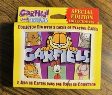 Garfield and Friends Special Edition Collector Tin 2 Decks Playing Cards Hoyle