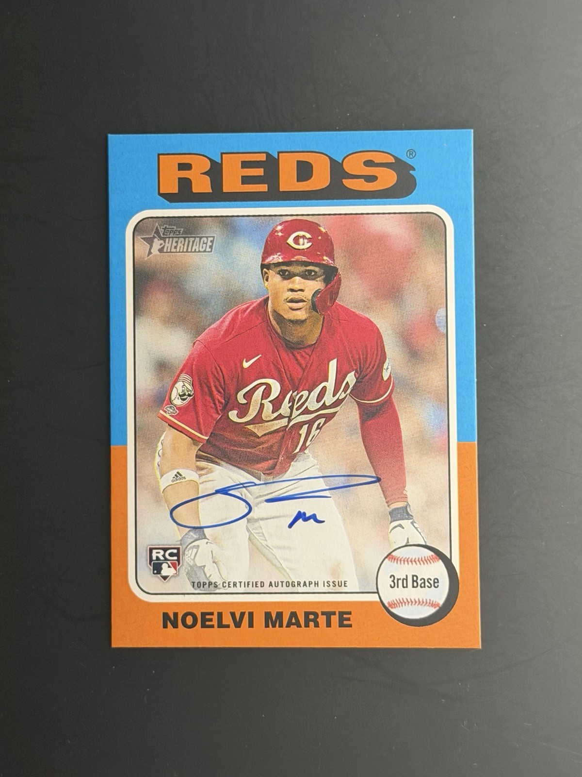 2024 Topps Heritage High Number Noelvi Marte RC Real One Auto