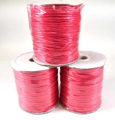 Makramee Schmuck, Restposten 6 volle Rollen, rosa 2 mm breit Nylonkordel