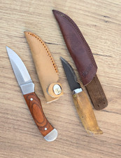 2x Vintage Jagdmesser Konvolut – Brusletto Norwegen, Norge & Helderbach Holz