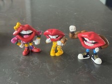 Lot of 3 Vintage Tang Big Hot Lips PVC Figures General Foods Applause