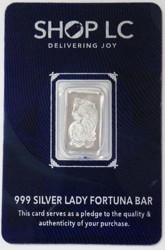 LADY FORTUNA SILVER 2g 999 2 GRAMS FINE ART BAR SHOP LC