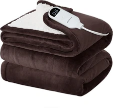 Fast Heating Electric Blanket Twin - Soft Flannel Heated Blanket, 62x84 inches