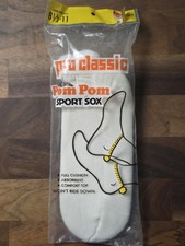 Vintage Pro Classic Pom Pom Sport Sox 8 1/2 - 11 NEW NOS FedMart