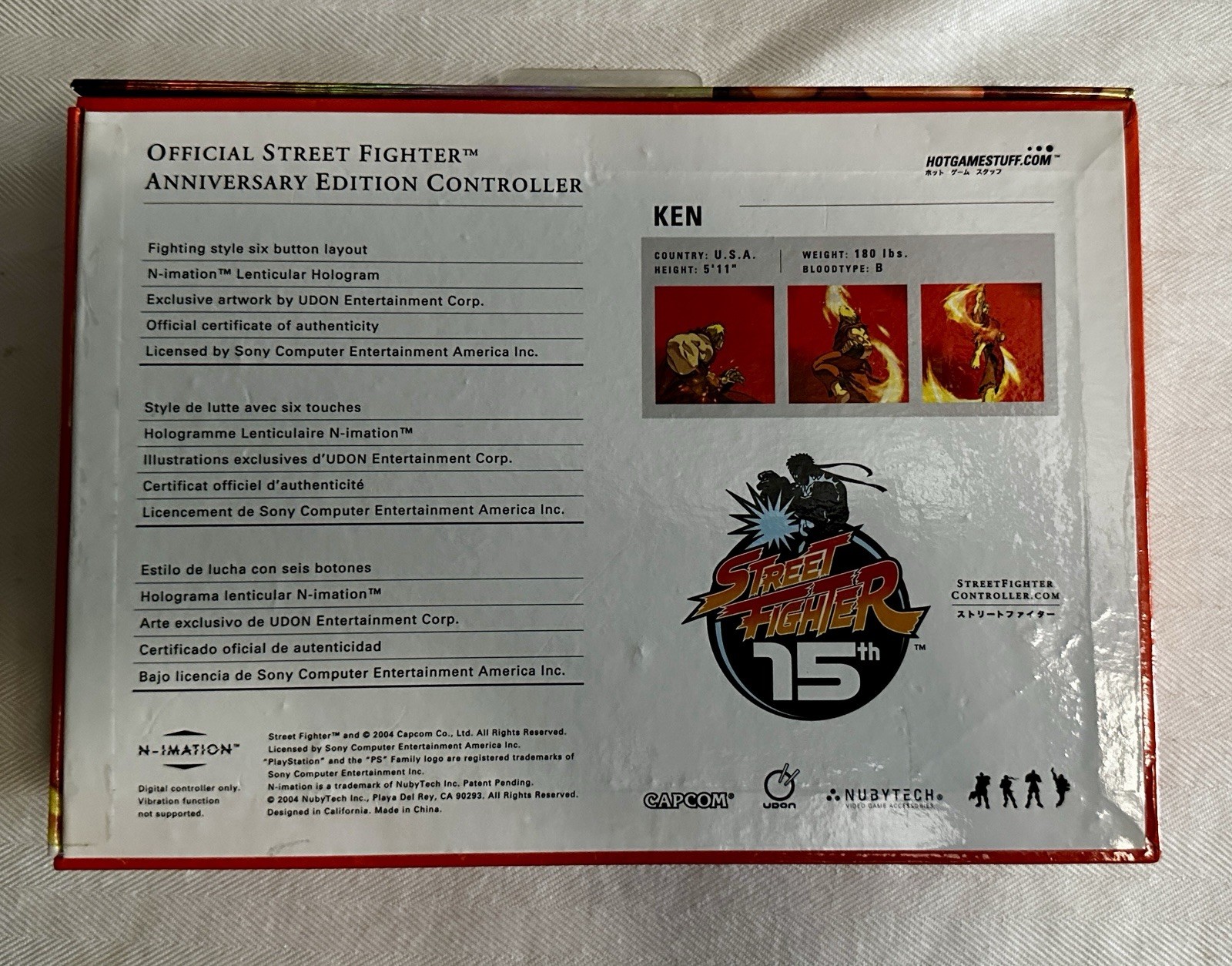 Street Fighter KEN Controller Limited 15th Anniversary Edition PlayStation Sony