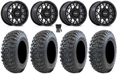 KMC Technic 15'' Wheels Matte Black 35'' Terra Master Tires Ranger XP 9/1K