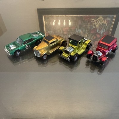 Hot Wheels Redline Lot King Kuda, 36 Ford Coupe, T-4-2, And Ford Vicky