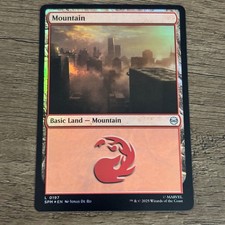 Mountain 197 Land Marvel's Spider-Man Magic: The Gathering Foil Near Mint