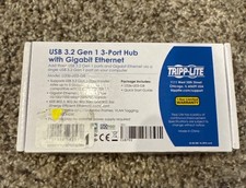 Tripp Lite USB 3.0 SuperSpeed 3-Port USB Hub with Gigabit Internet U336-U03-GB