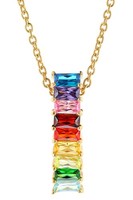 Trendor Schmuck Damen-Halskette 925 Silber Vergoldet Zirkonia Collier 41670