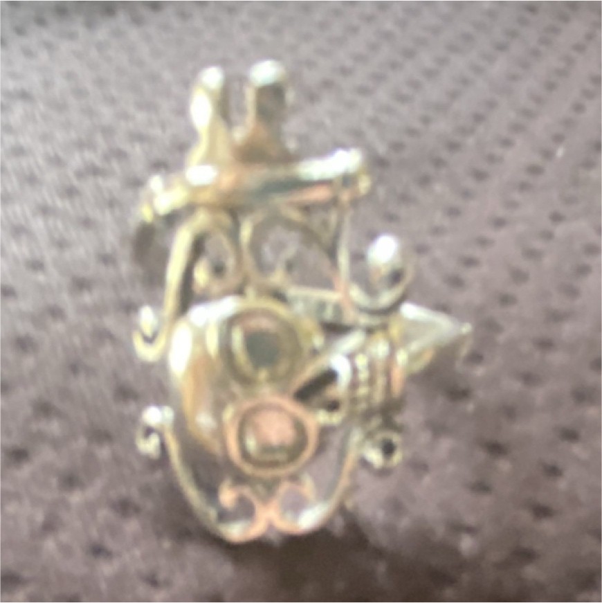 Silver Tone Steampunk Statement Ring Asymmetrical… - image 1