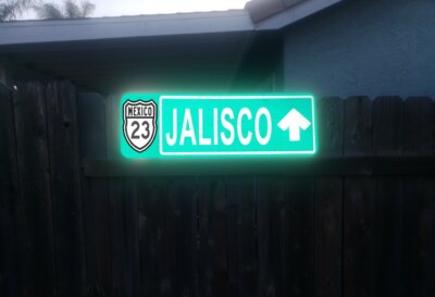 JALISCO, SONORA, MICHOACAN, SINALOA , MEXICO route road sign 36''x12'', 