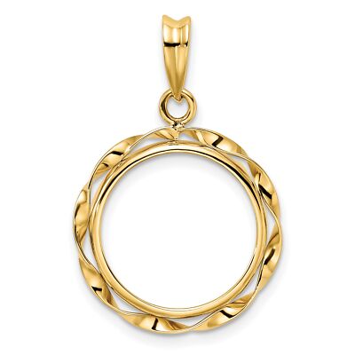2008 5 $ 1/10 oz American Buffalo Prong Set gefaltetes Band Münze Einfassung in 14k Gold