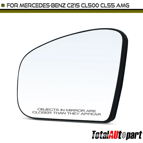 Mirror Glass w/ Heated for Mercedes-Benz CL500 C215 S430 S55 AMG W220 Driver LH