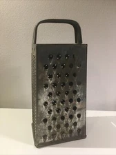 Vintage Bromco Hand Box Cheese Grater Metal Tin Shredder Rustic Farmhouse Tool