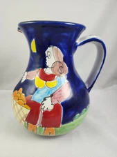 Vintage The Cellar Italian Pottery Ceramic Pitcher Macy's Attributed Desimone
