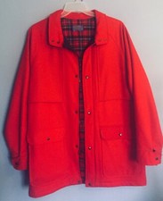 Vtg PENDLETON 50s-80s Red Wool UNISEX Field Coat MINT