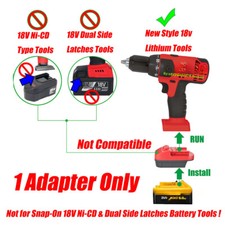 1 Adapter for DeWalt 20v XR Battery, Comepaitle with Snap-On New Style 18V Tools