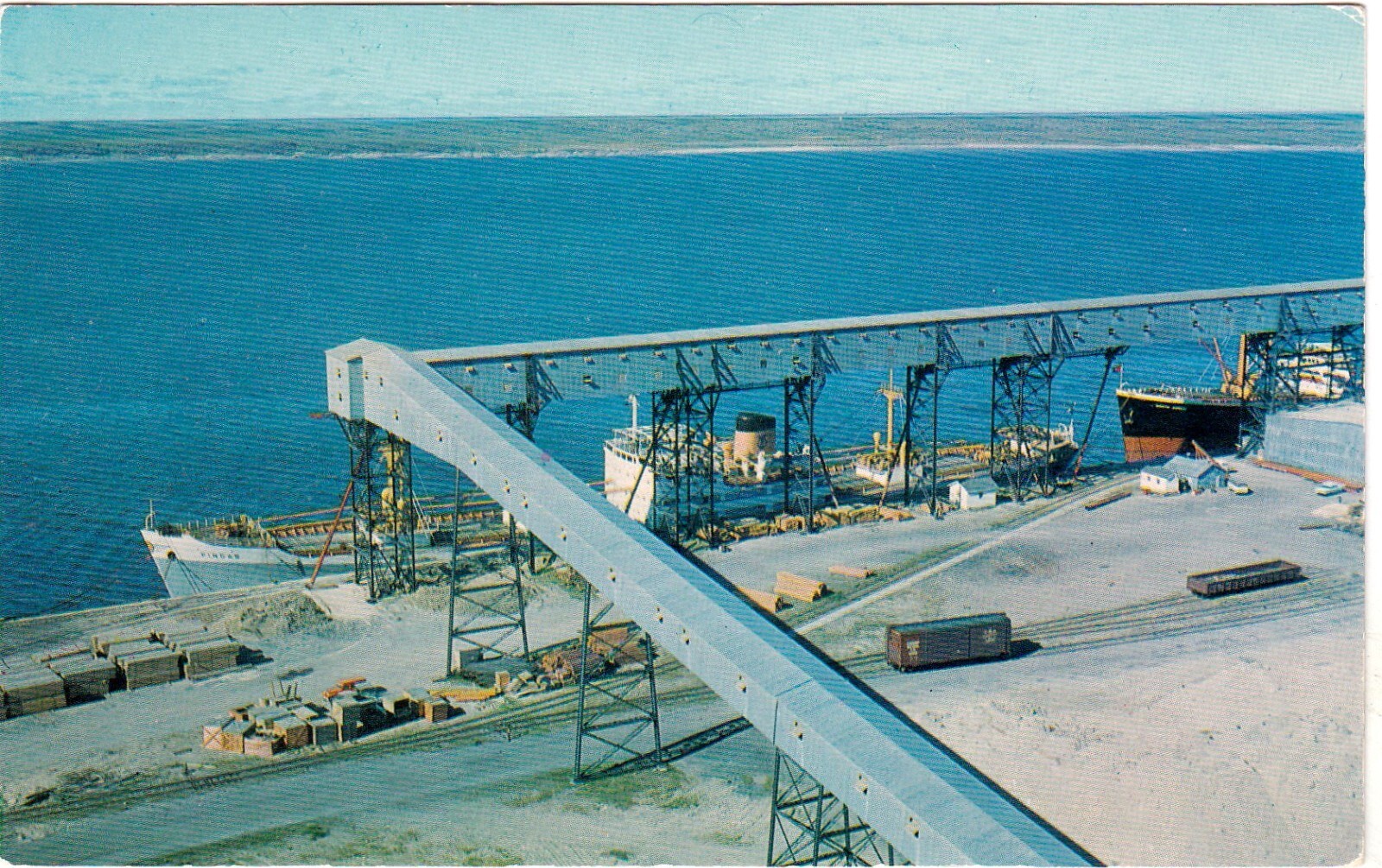 Churchill Manitoba Postcard View of the Dock & Terminals lsc14