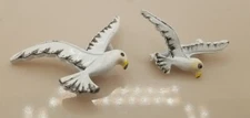 2~Sea gull Shaped Brooch Flying Bird Pin  Summer Jewelry Seagull Ocean Vintage
