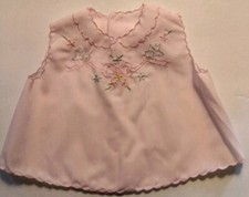 Vintage Baby Dress By Cradle Togs Infant Size Embroidered Bow Birds Flowers