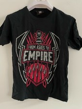 WWE 2015BLACK ROMAN REIGNS EMPIRE T-SHIRT USED MEN'S SIZE YOUTH SMALL BX3