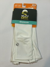 SunDay Afternoons Unisex UvShield Cool Sleeves L/XL White Pair UPF 50 Large