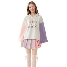 Cute Milk Juice Cartoon Hoodie Women s Kawaii Hooded Cotton Pullover Sweatshirt