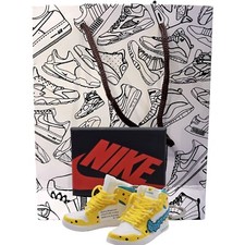 Air Jordan 1 OW SpongeBob - 3D Mini Sneaker Keychain Shoe Pair with Box  Bag