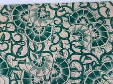 Veritable Wax Block Prints 23788 Printed Fabric African Green 2.75 44" Wide
