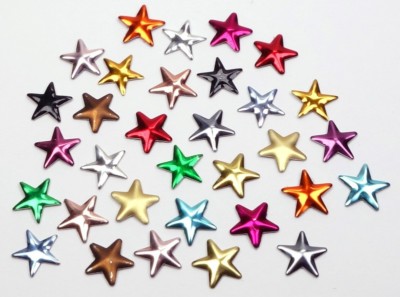 Hotfix Sterne 5mm Farbwahl div. Farben Bügel-Nieten Metall Studs zum Aufbügeln