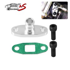 58 Turbo Oil Return Drain Barb Flange Adapter Kit T3 T3t4 T35 T60 Gt37 Gt40