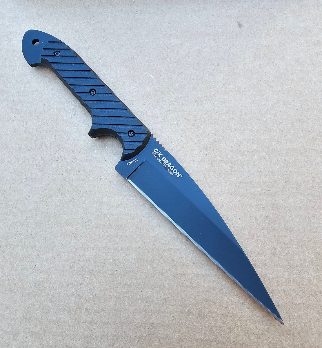 CRKT C/k Dragon Fixed Blade 9cr18mov Black G10 Full Tang Fighting