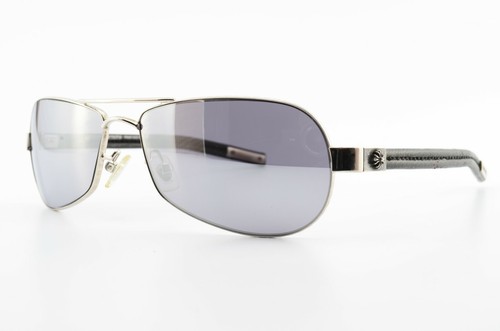 Chrome Hearts Sunglasses Little Red Riot Ss-Bkl Shiny Silver Black Leather