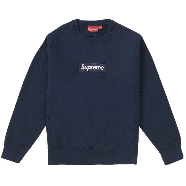 Supreme Box logo crewneck marine FW18 taille grande flambant neuf