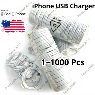 Wholesale Lot USB Charger Cable Cord For iPhone 6 7 8 Plus SE XS XR X 11 12 13