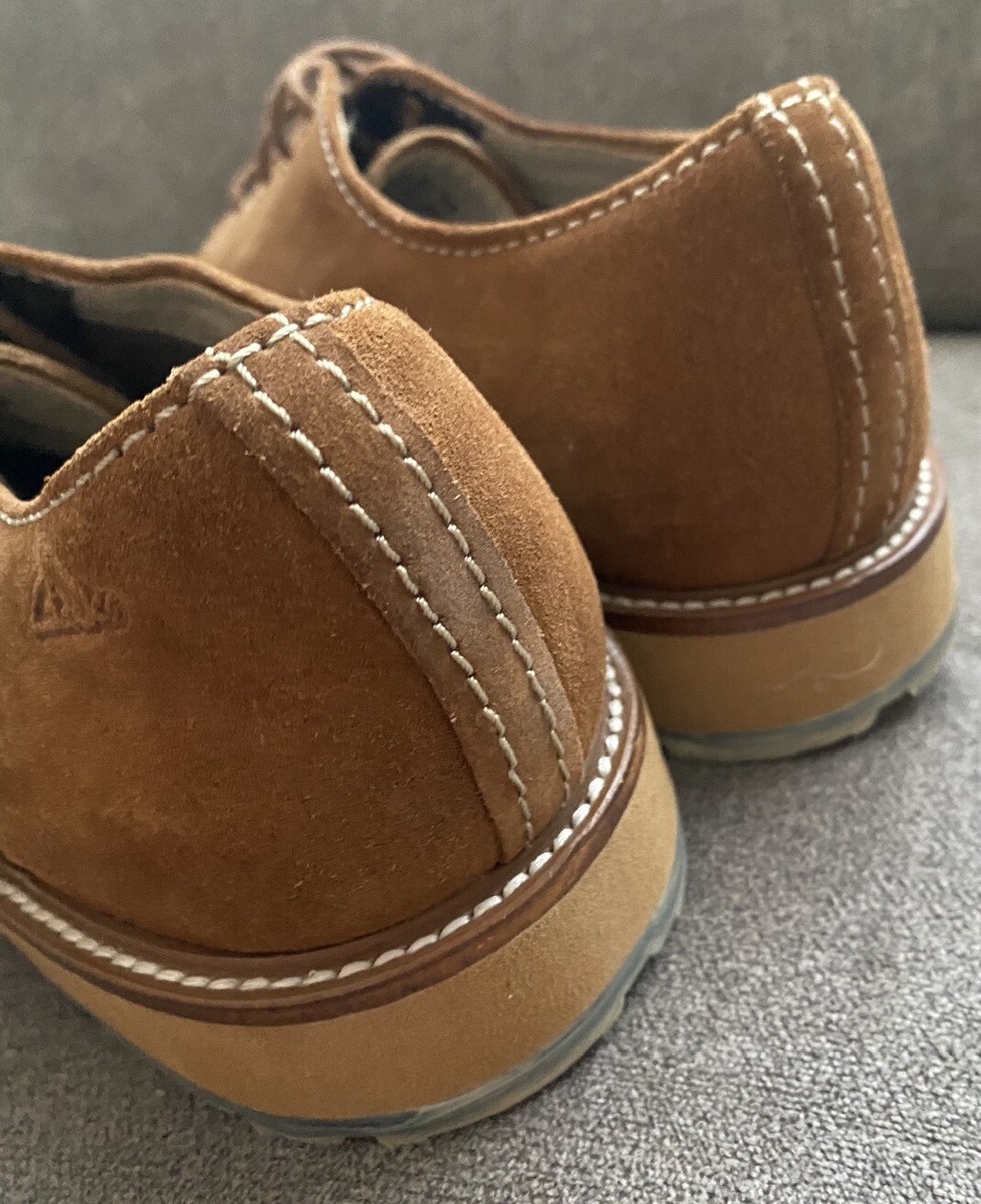 clarks tobacco suede CLARKS ARTON WALK TOBACCO SUEDE SHOES 8.5 M