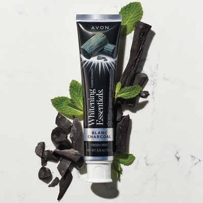 Avon Whitening Essentials Toothpaste BLANC CHARCOAL FULL SIZE ~ SHIPS NEXT DAY!!