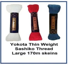 Sashiko Thread - Yokota Thin Weight - 100% Cotton Thread - Large 100m Skeins