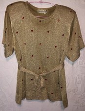VTG Outlander Collection Metallic Gold Sweater 1 BUNDLE SAVE 1 SHIPS MORE