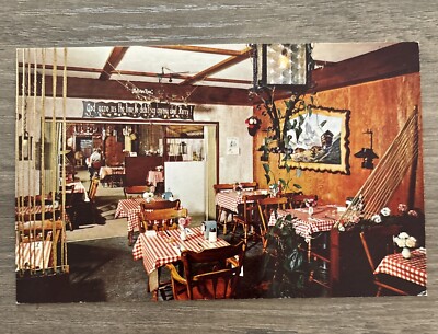 Swiss Chalet Restaurant, Interior, Lake Tahoe, California Vintage Postcard