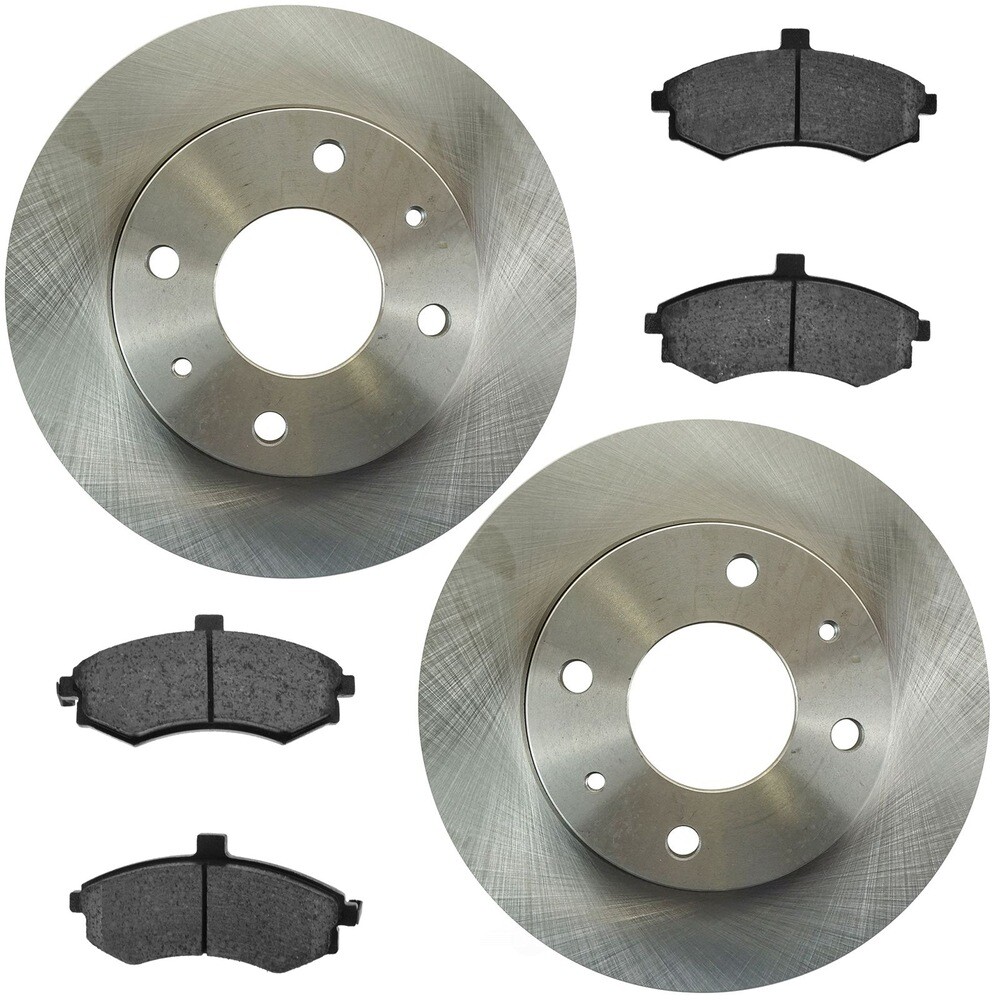 Disc Brake KitCeramic Brake Pad and Rotor Kit TRQ fits 2002 Hyundai