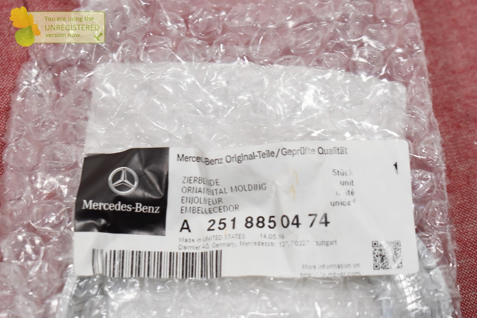 Mercedes Benz Fog Lamp Trim Genuine OEM A2518850474 | eBay