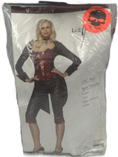 Posh Spice Vampire Adult Women's Alluring 3 piece Costume - Red/Black - M, 8/10