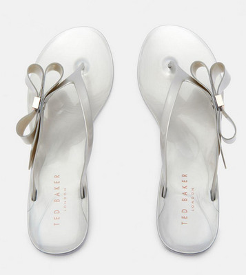 silver ted baker flip flops