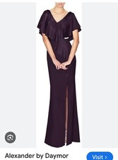 Mother of bride/groom evening gown  -- Alexander by Daymor Aubergine/eggplant 